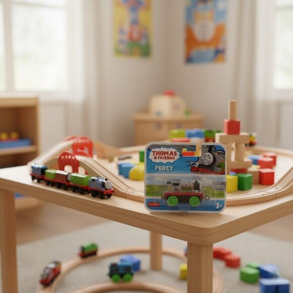 Thomas & Friends Percy Metal Engine Green Flames Toy For Kids 3+ By Fisher-Price - Picture 2 of 7